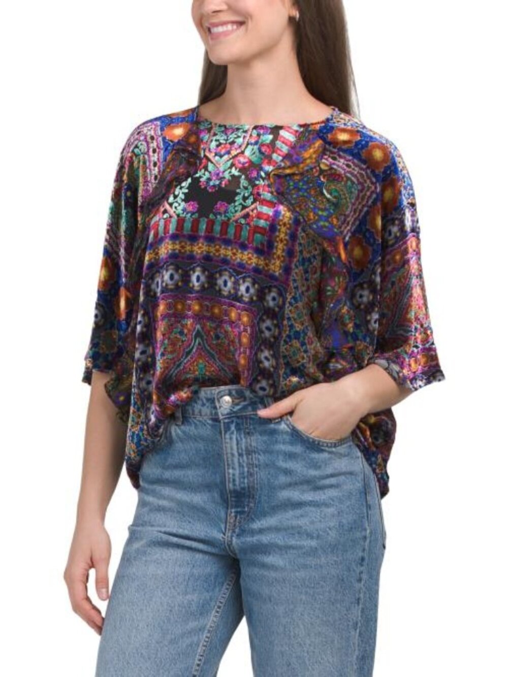 JOHNNY WAS Dechen Burnout Blouse